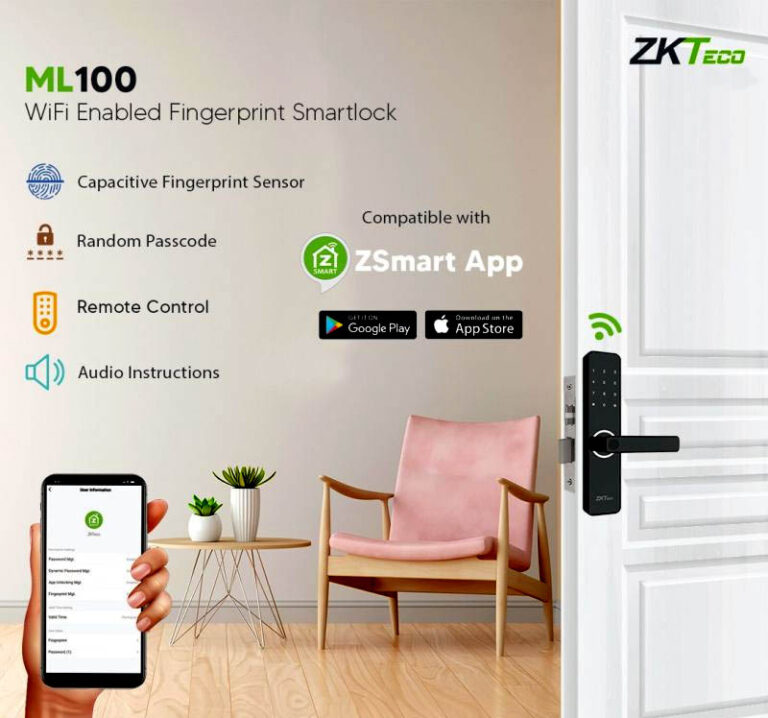Ml100 ZKTeco ML100 Smart Lock - Integrated Security Solutions - Karachi