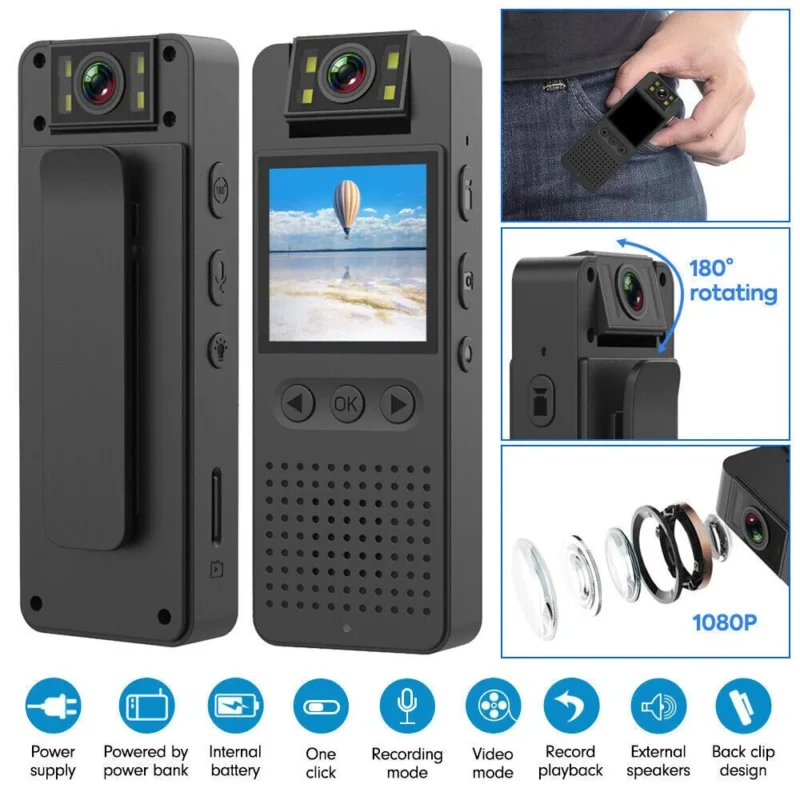 L12 Mini Body Camera WiFi Video Recorder Wearable Night Vision