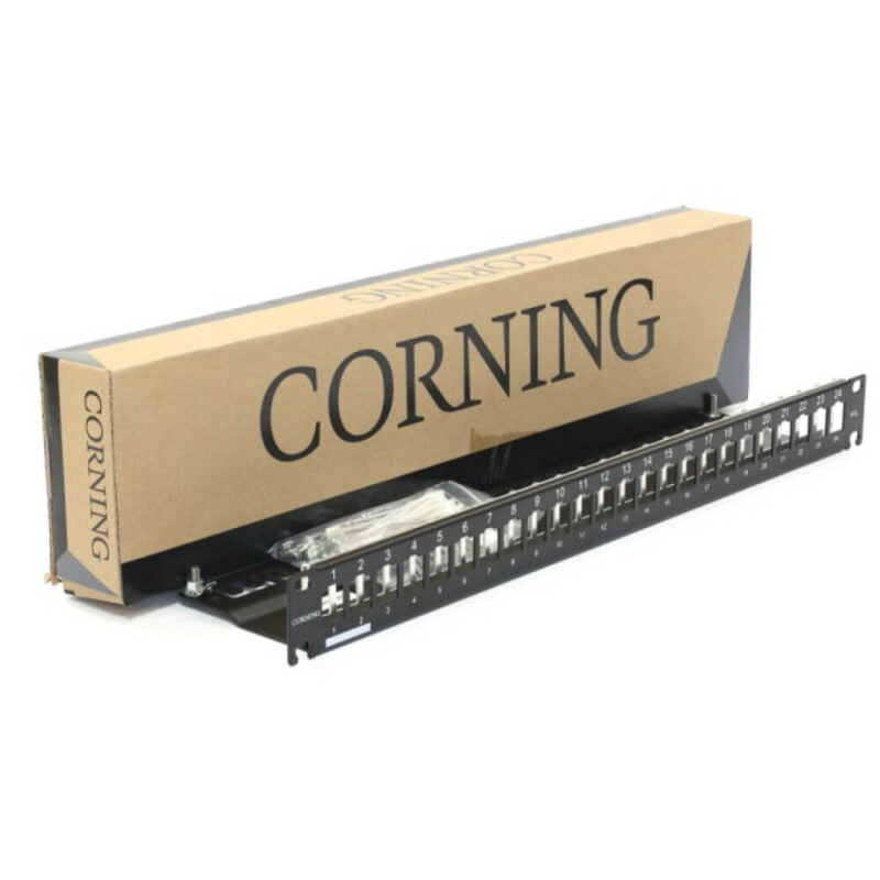 Corning 24-Port UTP Patch Panel Loaded with I/O Jacks
